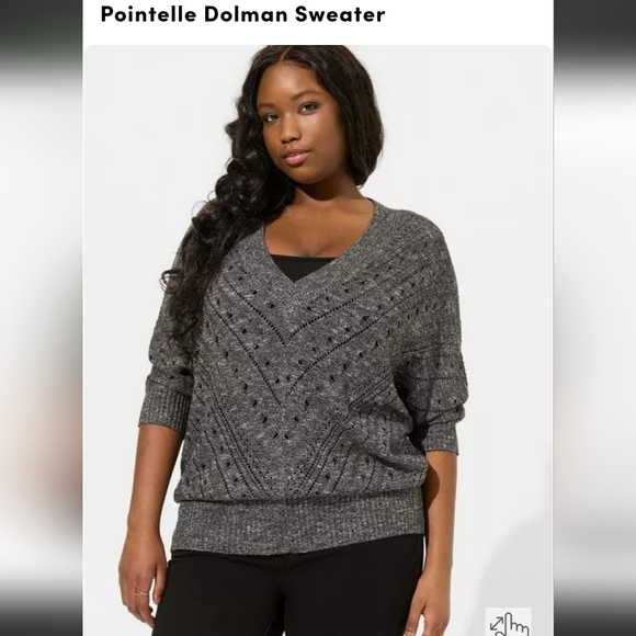 torrid Tops - Torrid Charcoal Knit Sweater